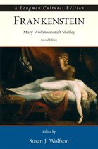 Boek kaft "Frankenstein" door Mary Shelley, met een schilderij van een vrouw op een bed en een monster dat boven haar zit.