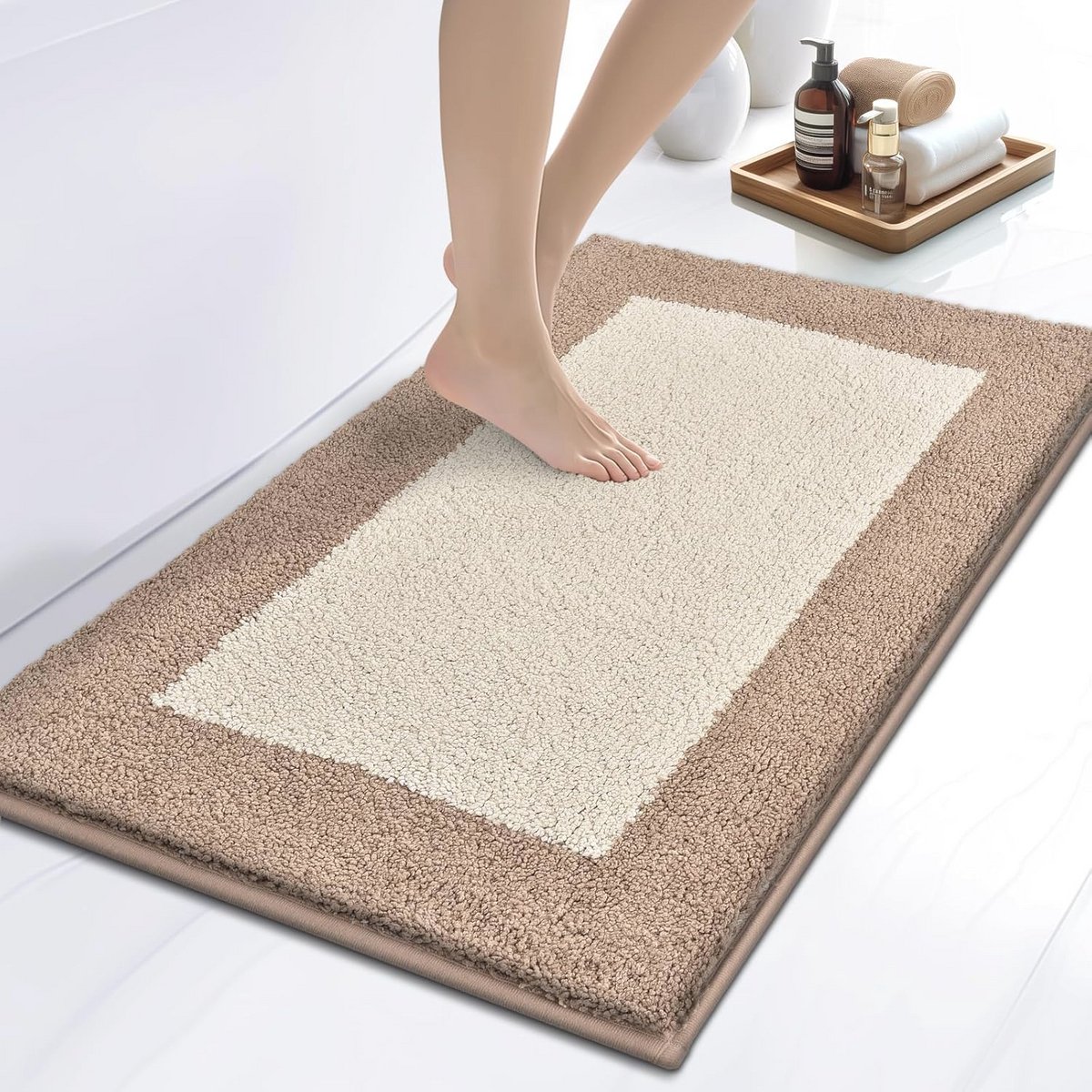 Antislip Badkamertapijt 60 x 90 cm - Wasbaar Douchemat voor Bad en Vloer