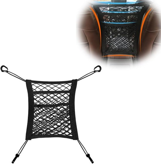 Auto Net Organizer | Netorganizer passagiersstoel, 3-laags