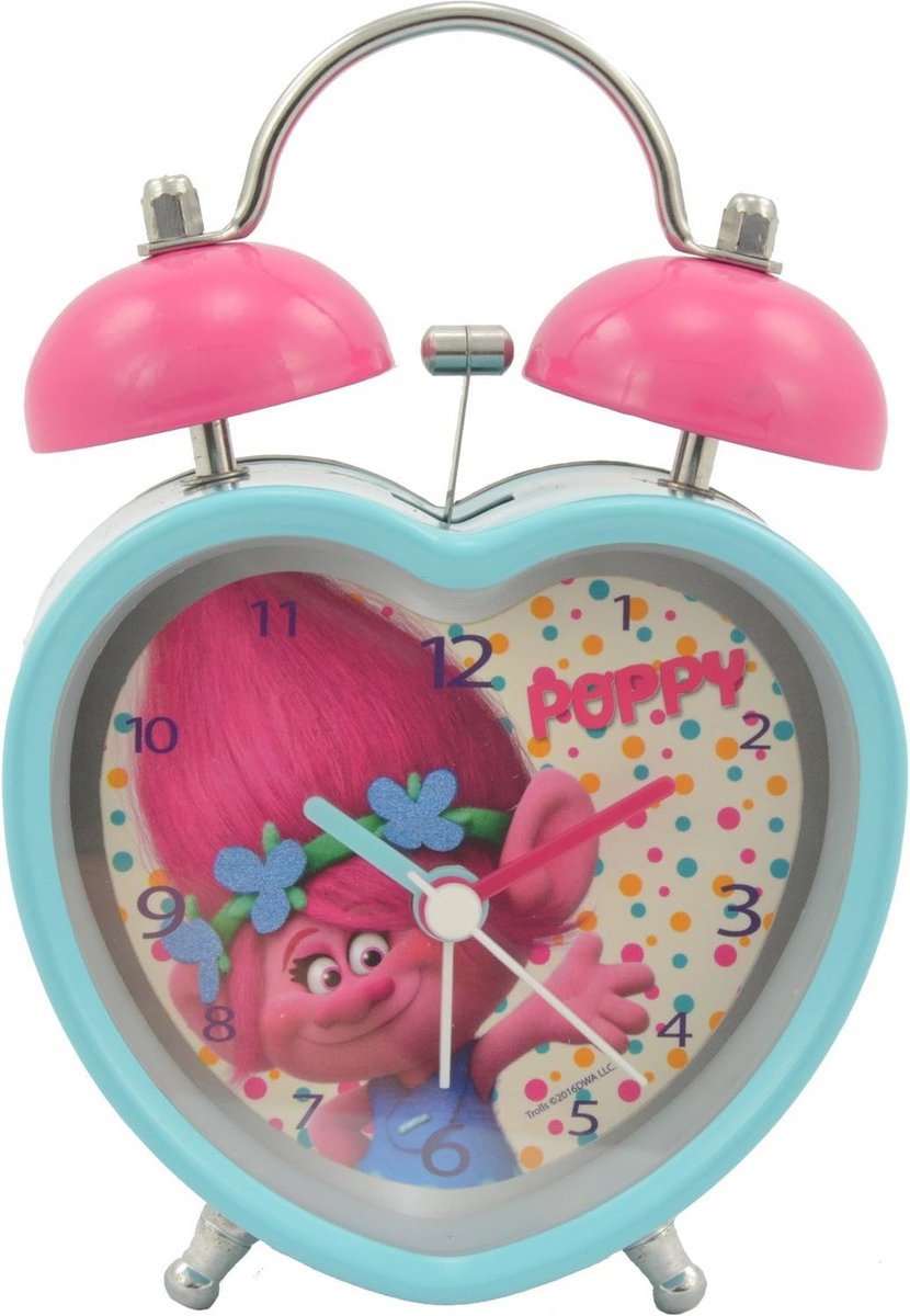 Trolls Wekker voor Kinderen - Grappige Analoge Wecker met Poppy