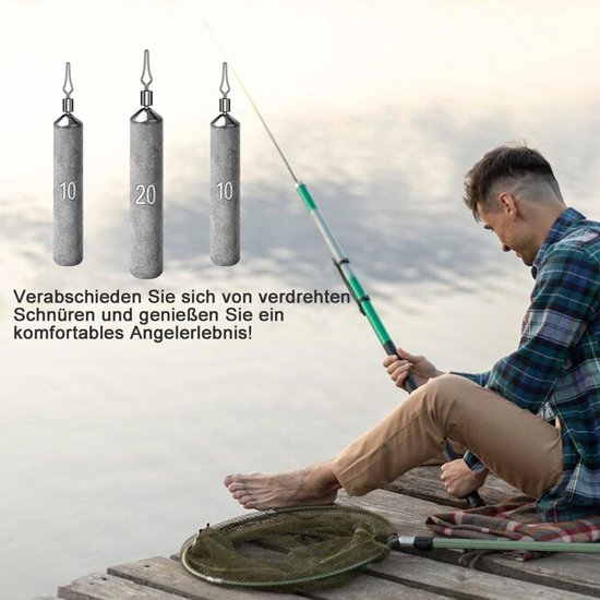 Allecta - Set van 30 stuks visgewichten voor hengel, drop-shot en druppel-shot. van Allecta — afbeelding 5