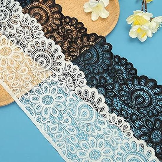 Ruban Dentelle Décorative 1 Mètre – Largeur 3,5 Cm, Polyester, Pour Couture DIY, Décoration Robe, Art Floral