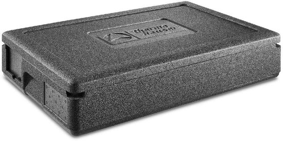thermohauser EPP Thermobox Pizza zwart met deksel - 25 liter - 41 x 41 x 25,5 cm - Pizzabox