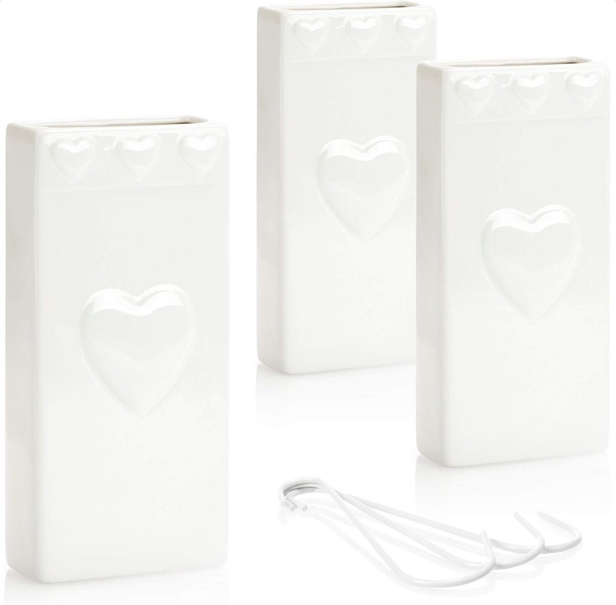 Luchtbevochtiger voor verwarming - keramische radiatorverdampers met hartpatroon - 320 ml