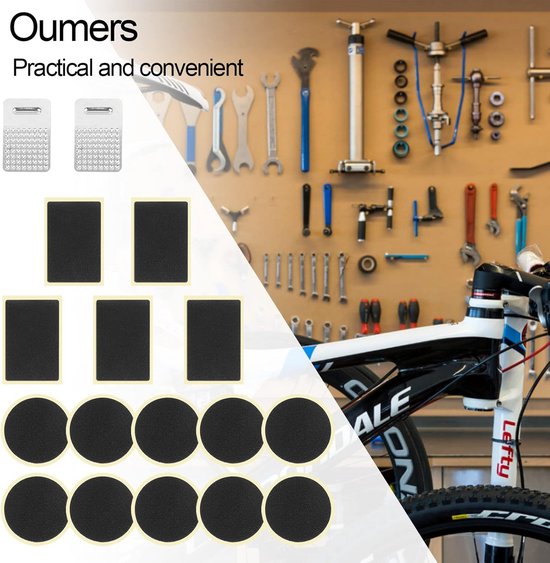 Fiets Reparatieset - 15 Stuks Plakpleisters Zonder Lijm voor Lekke Banden van fiets — afbeelding 3