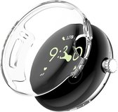 Strap-it TPU case geschikt voor Google Pixel Watch 4 - 45mm - Stevige screen protector cover - Optimale bescherming voor je smartwatch - Transparant