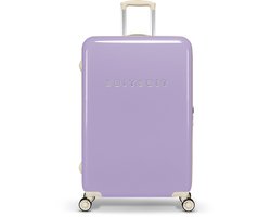 SUITSUIT Reiskoffer 76x51x28 - Reiskoffer met wielen - Veilig TSA cijferslot - Lichtgewicht koffer - Reiskoffer groot - 94L - Fabulous Fifties koffer Royal Lavender - Paars
