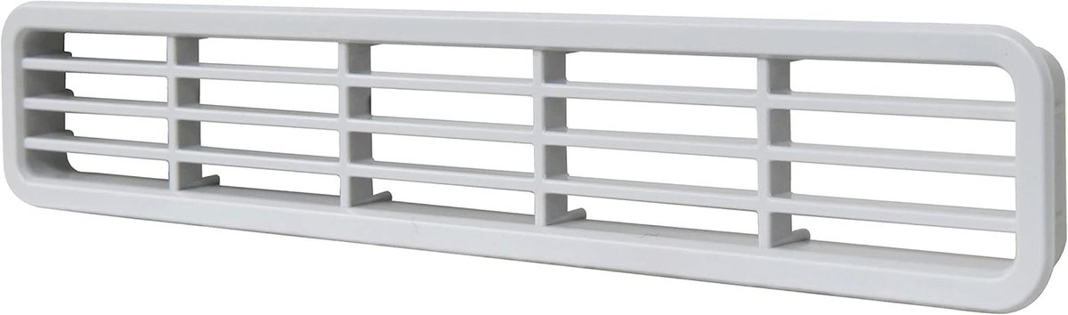 Rechthoekig Ventilatierooster van Kunststof voor Meubeltoepassingen - 207 x 37 mm