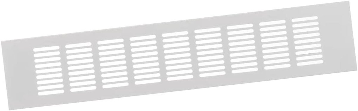 Aluminium Ventilatierooster 80x400mm voor Kasten en Radiatoren - Wit
