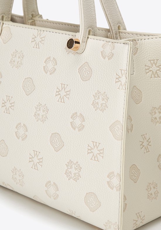 Wittchen - Eco-lederen Tas - Krem - Klein - Embossed Handtekening — afbeelding 4