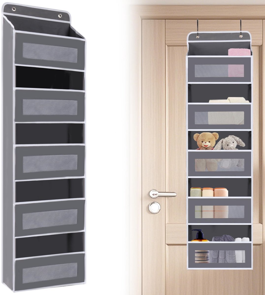 Unyqoos® Ruime hangende deurorganizer met vijf vakken voor diverse kamers