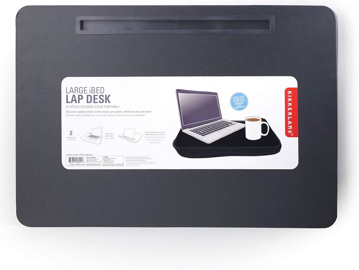 Extra grote tablethouder voor tablets en laptops - zwart