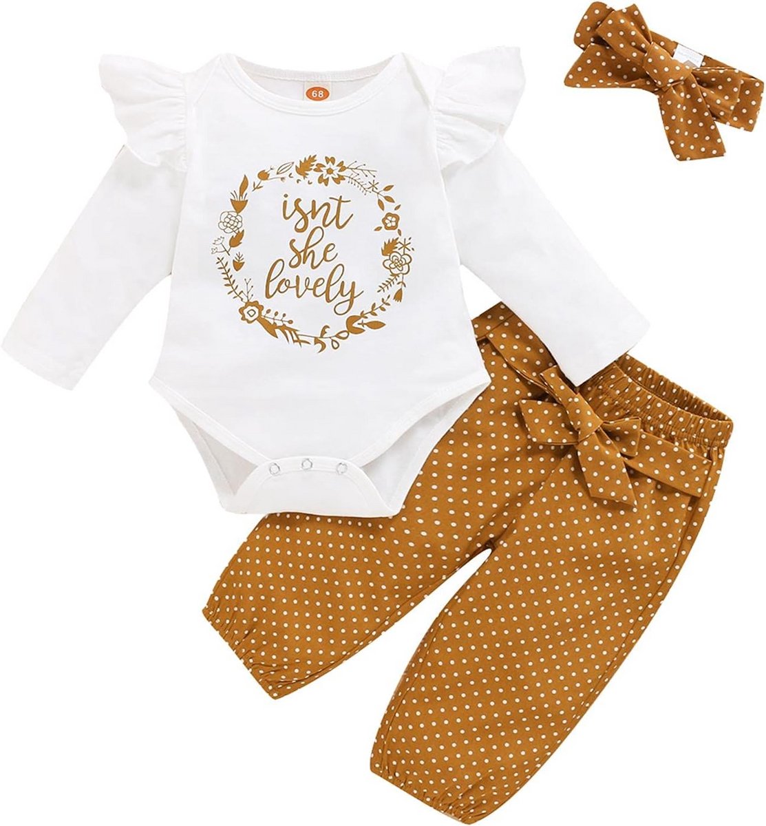 Schattige Baby Meisjes Set met Capuchon Trui en Broek Lange Mouwen Pasgeboren