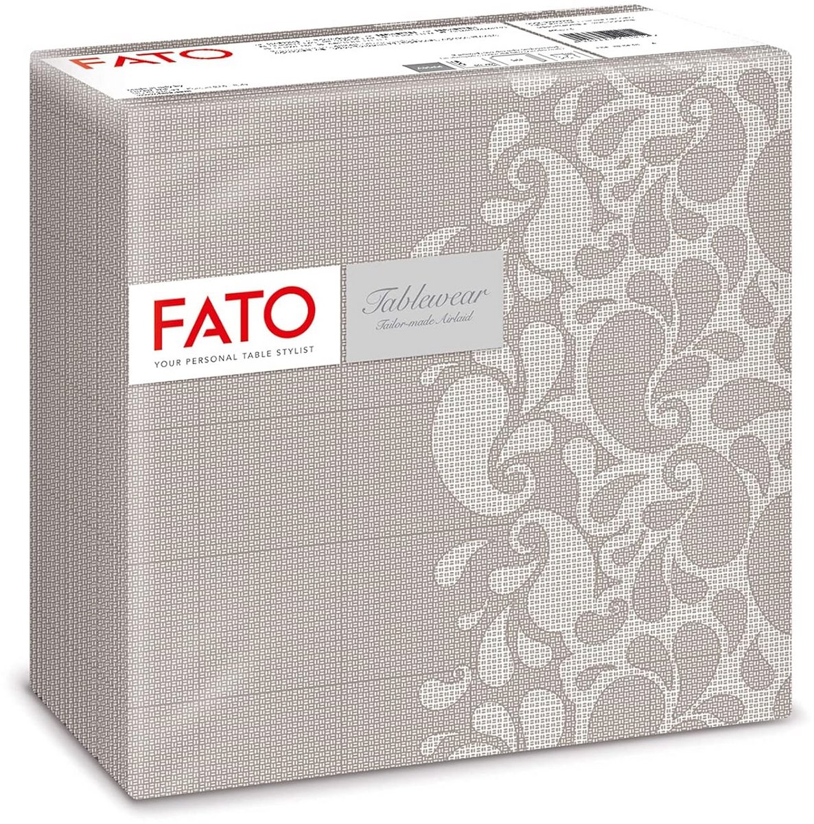 Luxe Airlaid Papieren Servetten - Druppeldesign Duifgrijs - 40x40 cm - 50 Stuks