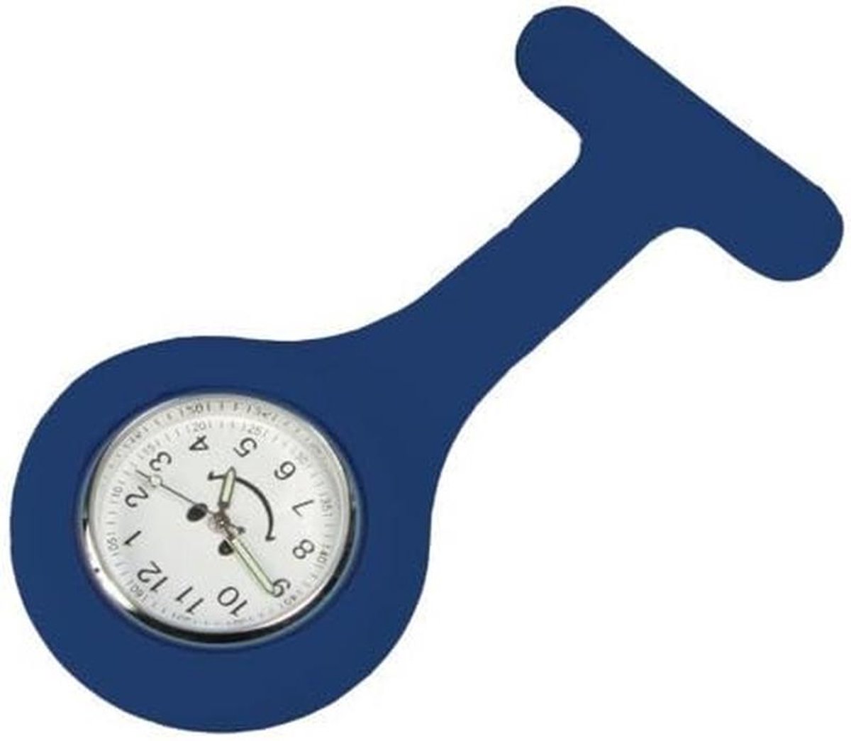 Verpleegstershorloge Kittelhorloge Donkerblauw Siliconen met Speld en Wijzers