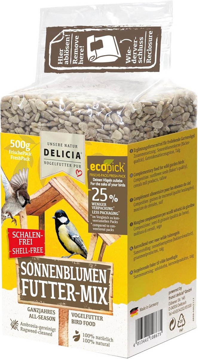 Voedzame Zadenmix voor Tuinvogels - Strooivoer voor Elk Seizoen (500g)