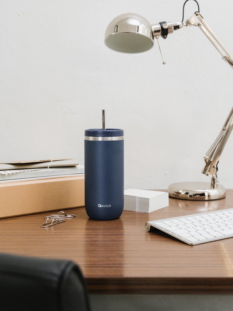 Qwetch - Cold Cup isotherm - Matt Blauw - 470ml