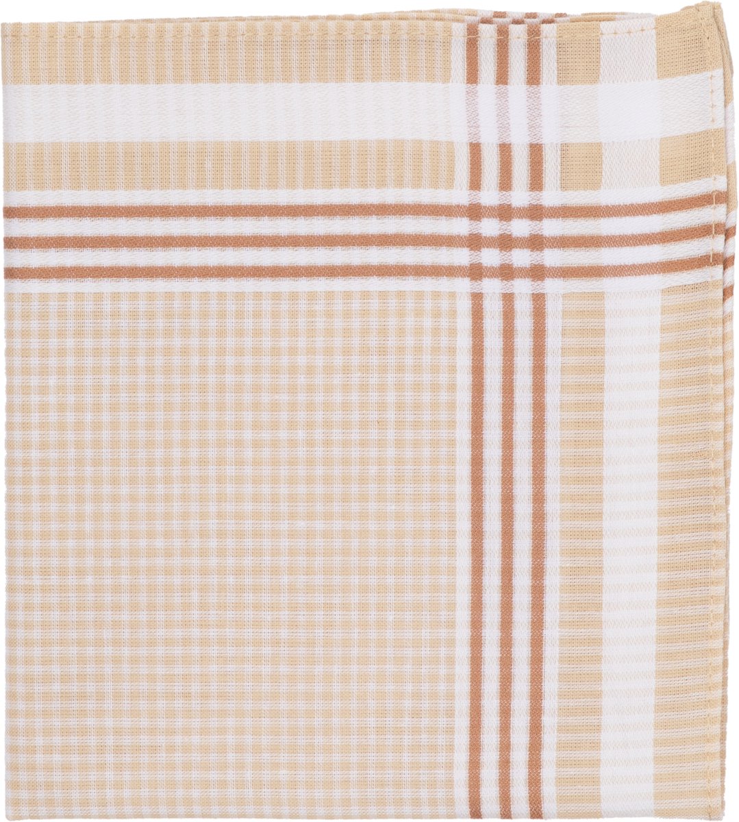 Tiseco Elegante Dameszakdoeken Alta 4 Set - 6 Stuks - 100% Premium Katoen - Tijdloze Stijl in Indiantan