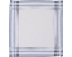 Tiseco Elegante Dameszakdoeken Alta 2 - Luxe Indigoblauwe Katoen - Set van 6 Stuks - 30x30cm