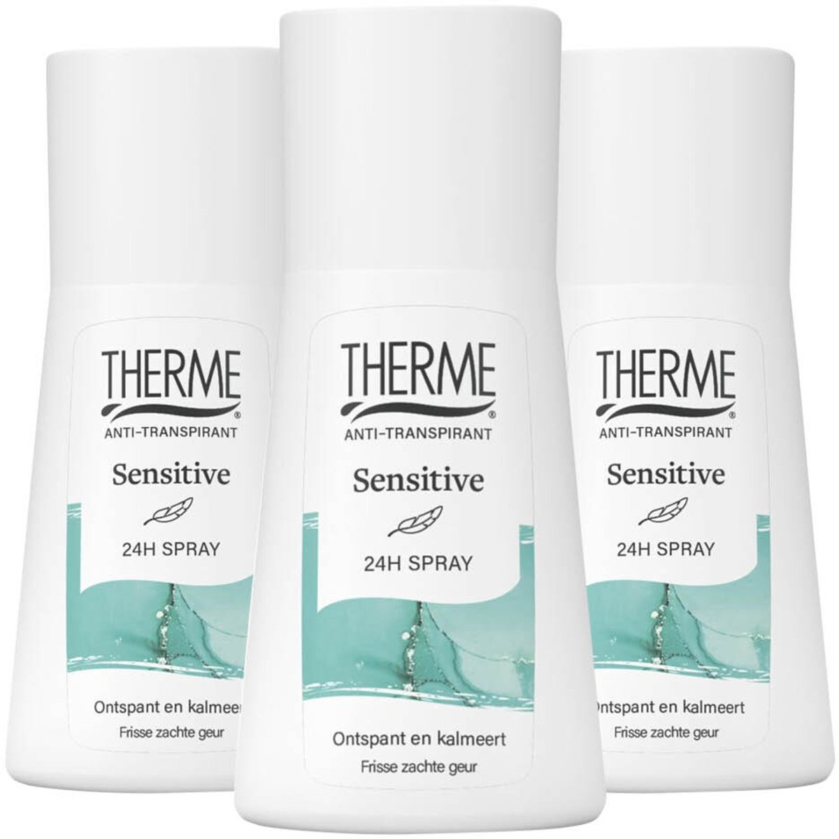 Therme Anti-Transpirant Sensitive Spray - 3 x 75 ml - Voordeelverpakking