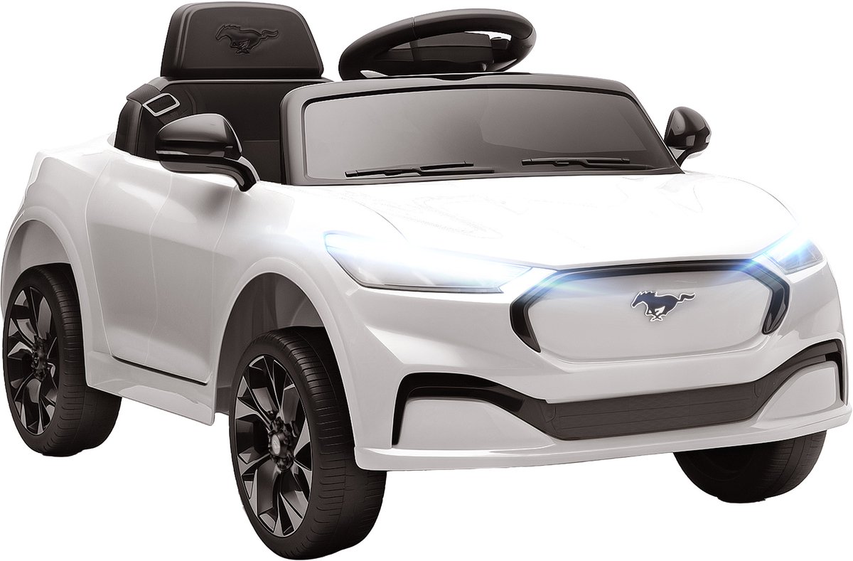 AIYAPLAY Elektrische kinderauto - PP, staal - 92x55x44cm - Wit