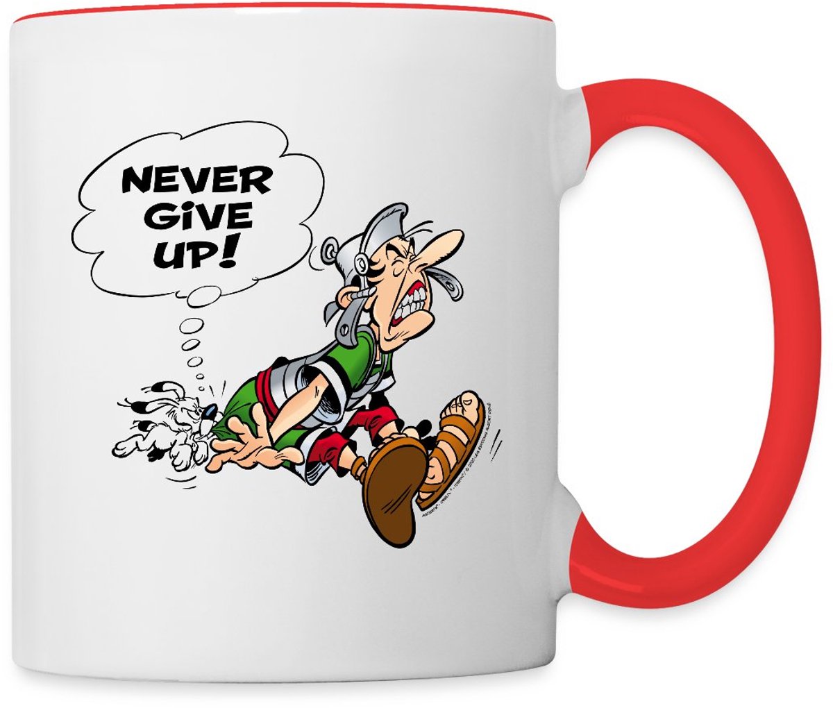 Asterix & Obelix Geven Nooit Op Mok Tweekleurig