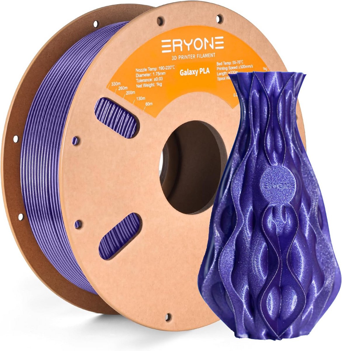 Glitter PLA Filament voor 3D Printer - 1.75mm, 1kg, Sprankelend Paars