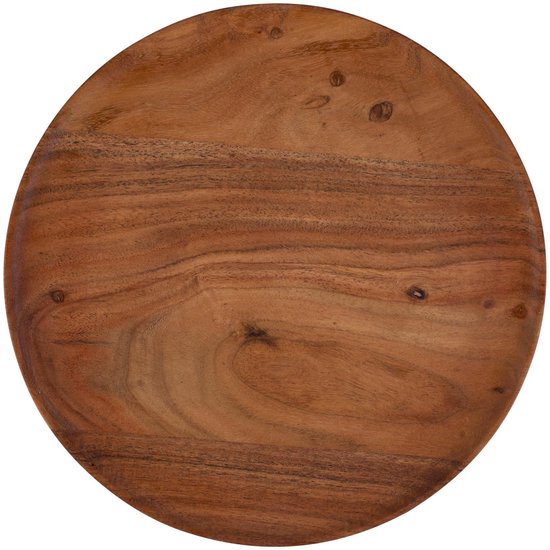 Sous-assiette rond en bois d'acacia pur 30x1,5 cm