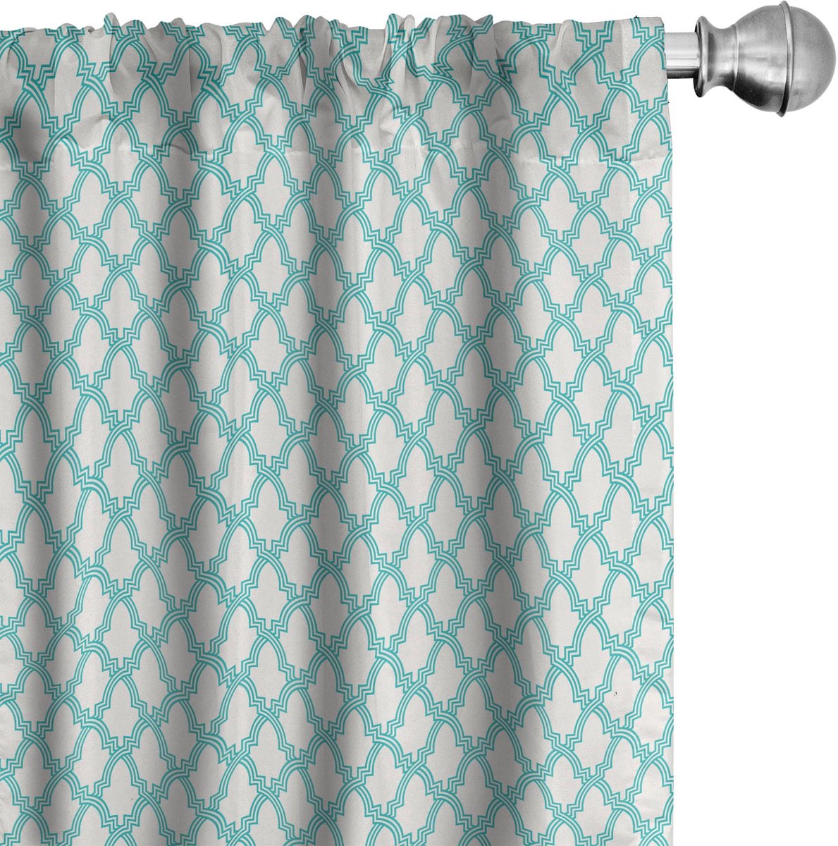 ABAKUHAUS Etnische Gordijnen Turkoois – 2x75x245 cm Türkis