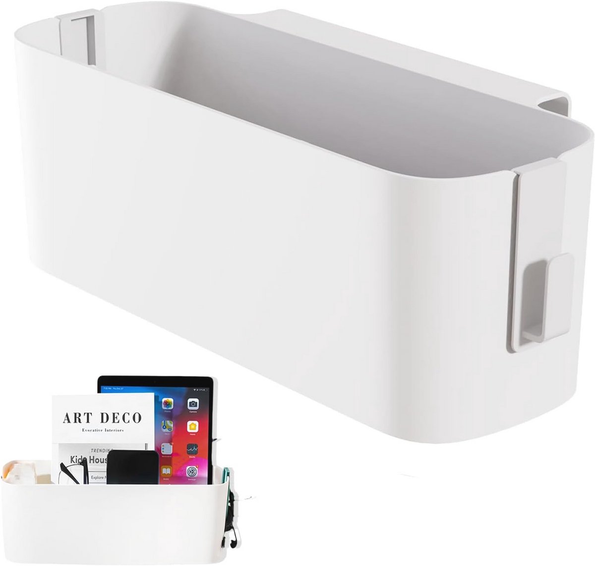 Hanging Bed Organiser with Removable Hooks - Multi-functional Storage Solution