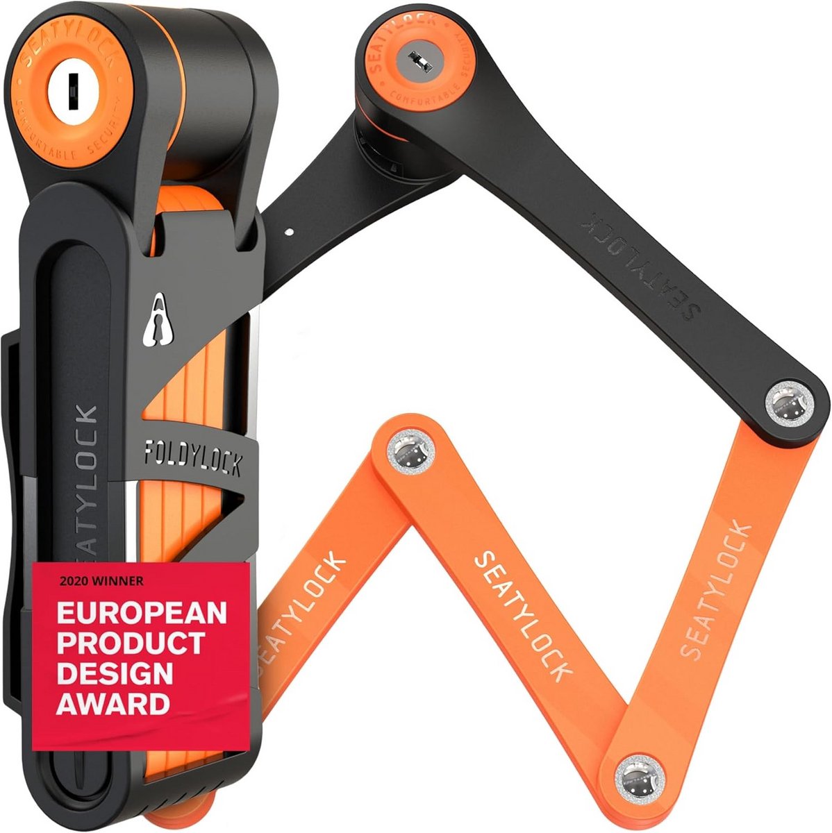 Vouwfietsslot - Compact en veilig, snijbestendig met sleutel en koffer voor fietsen en scooters, 85 cm