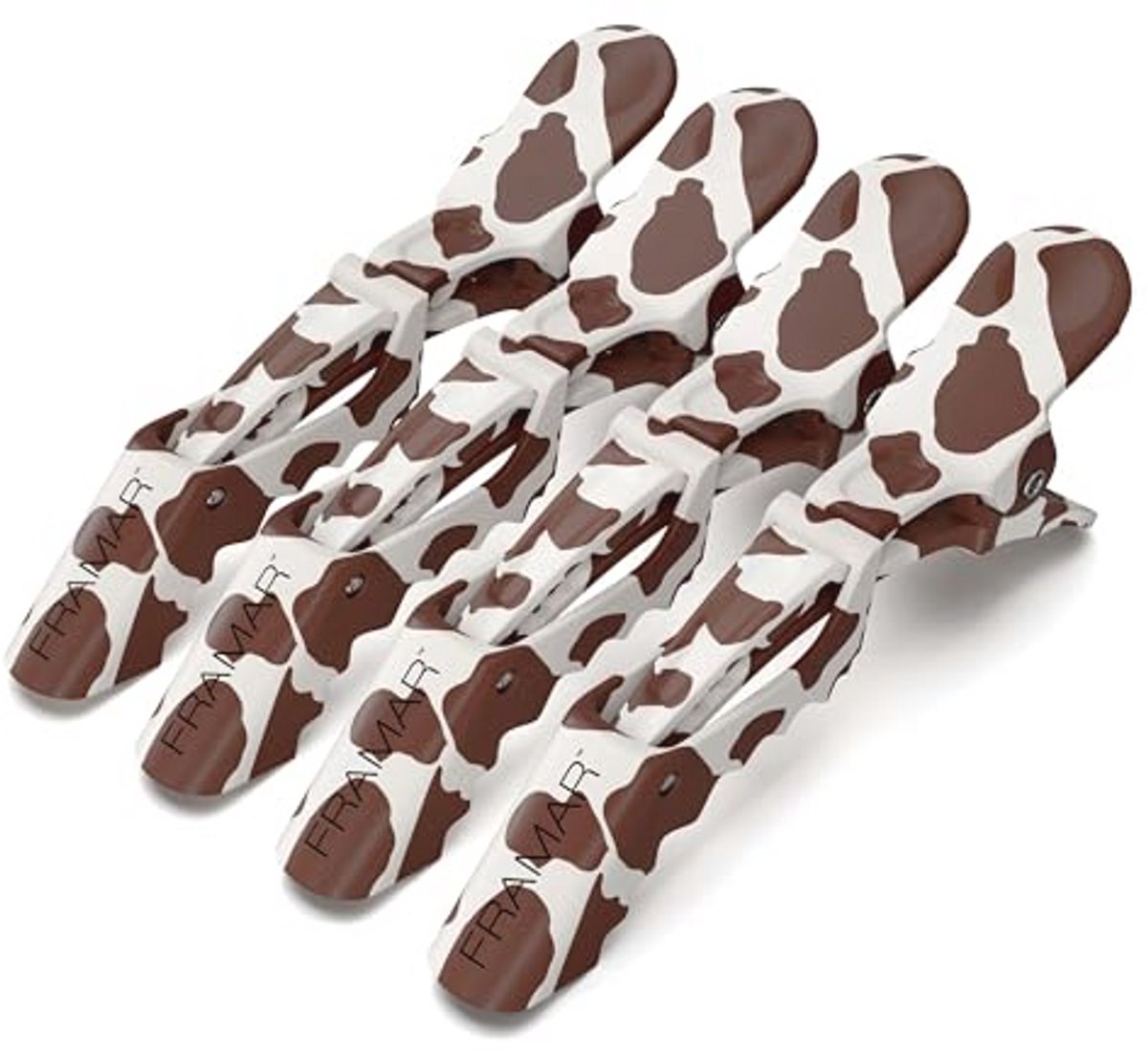 Cow Print Haarclips voor Vrouwen - Alligator Haarclips voor Gemakkelijk Stylen - 4 Stuks