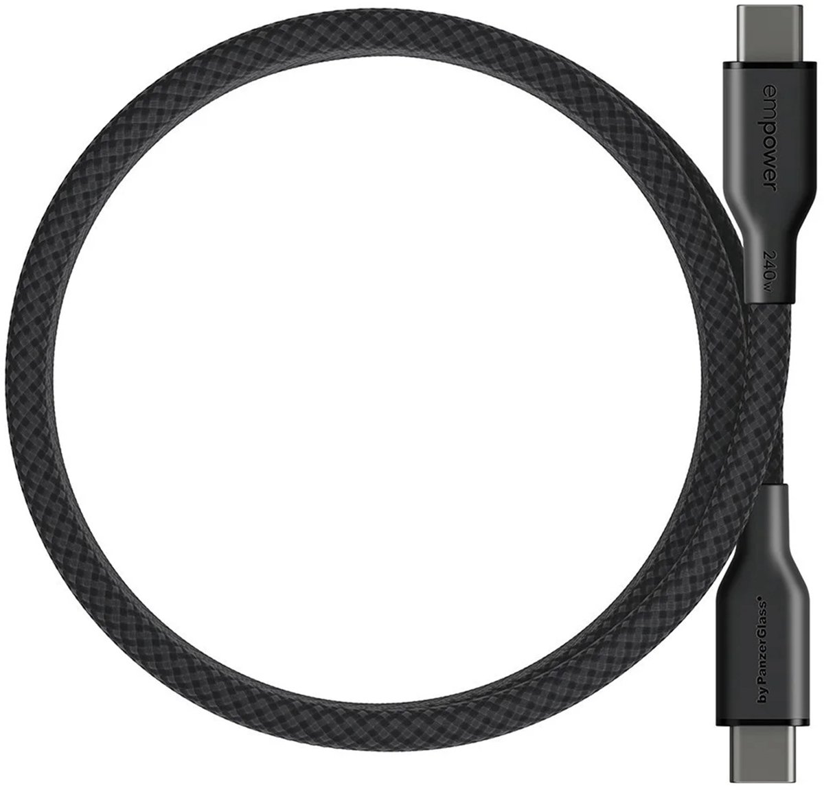 Empower by PanzerGlass Magnetic Snake USB-C naar USB-C Oplaadkabel - 240W - 1,5 meter - Space Black