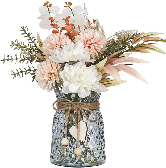 Decoratieve Kunstbloemen in Vaas voor Elke Gelegenheid - Perfecte Centerpieces