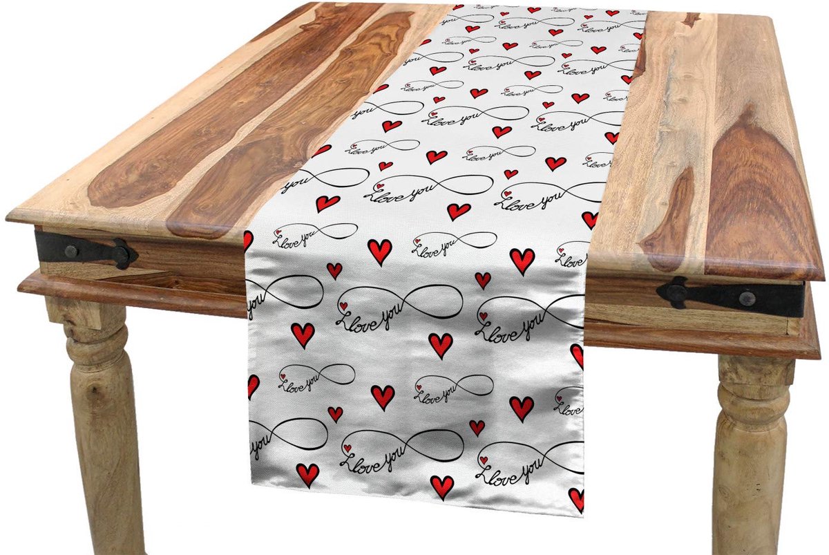 ABAKUHAUS Run 55982 Tafelrunner – 40x180 cm – Polyester – Rood