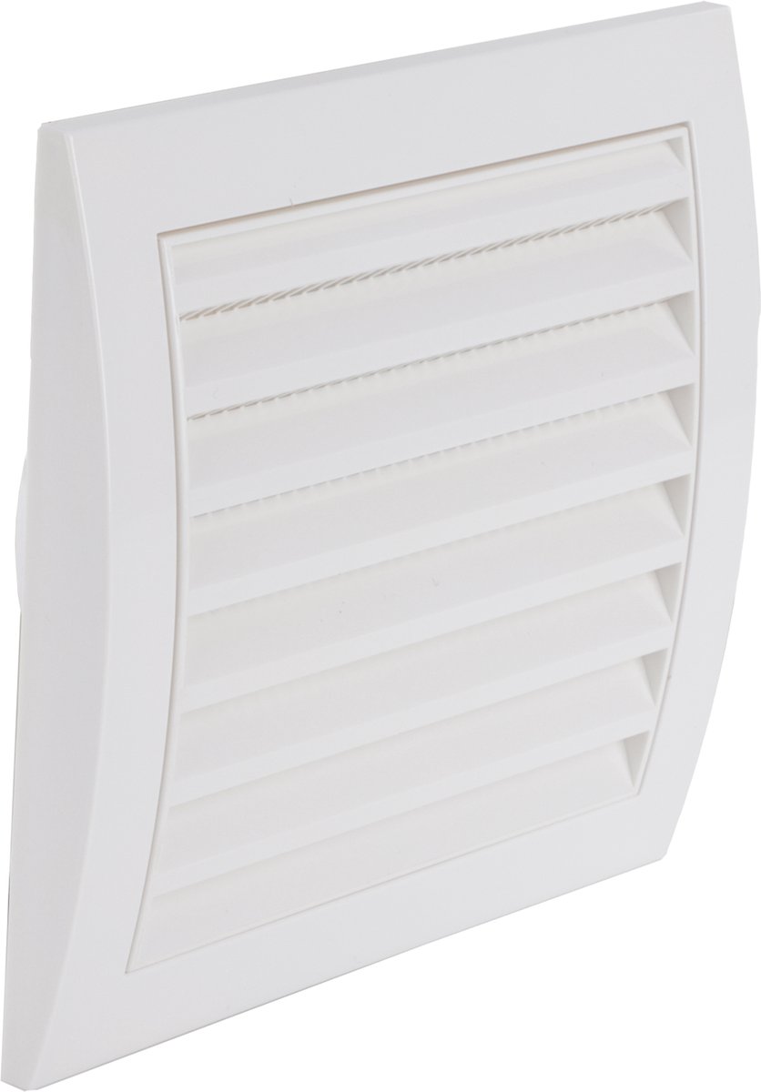 Starx lamelrooster - 150 x 150 mm - aansluitmaat Ã˜ 100 mm - kunststof - wit
