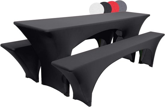 Biertafel set met 2 banken (gekleurd geel) - TXL Verhuur