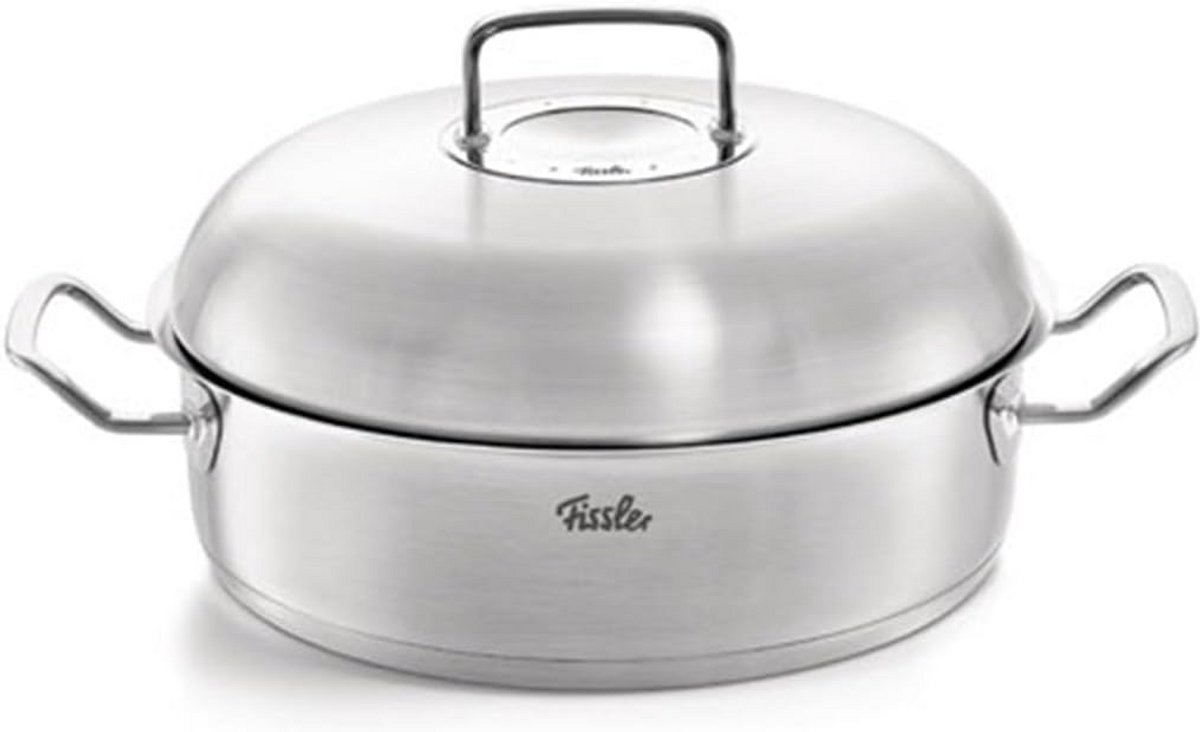 Stainless Steel Casserole 4.8L - Ø 28 cm - Round Stewpan with Metal Lid