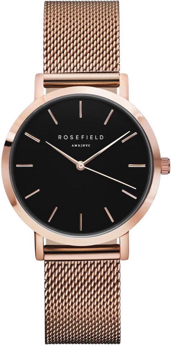 Dames Horloge Ø33mm - Minimalistisch en Klassiek in Rosé Goud