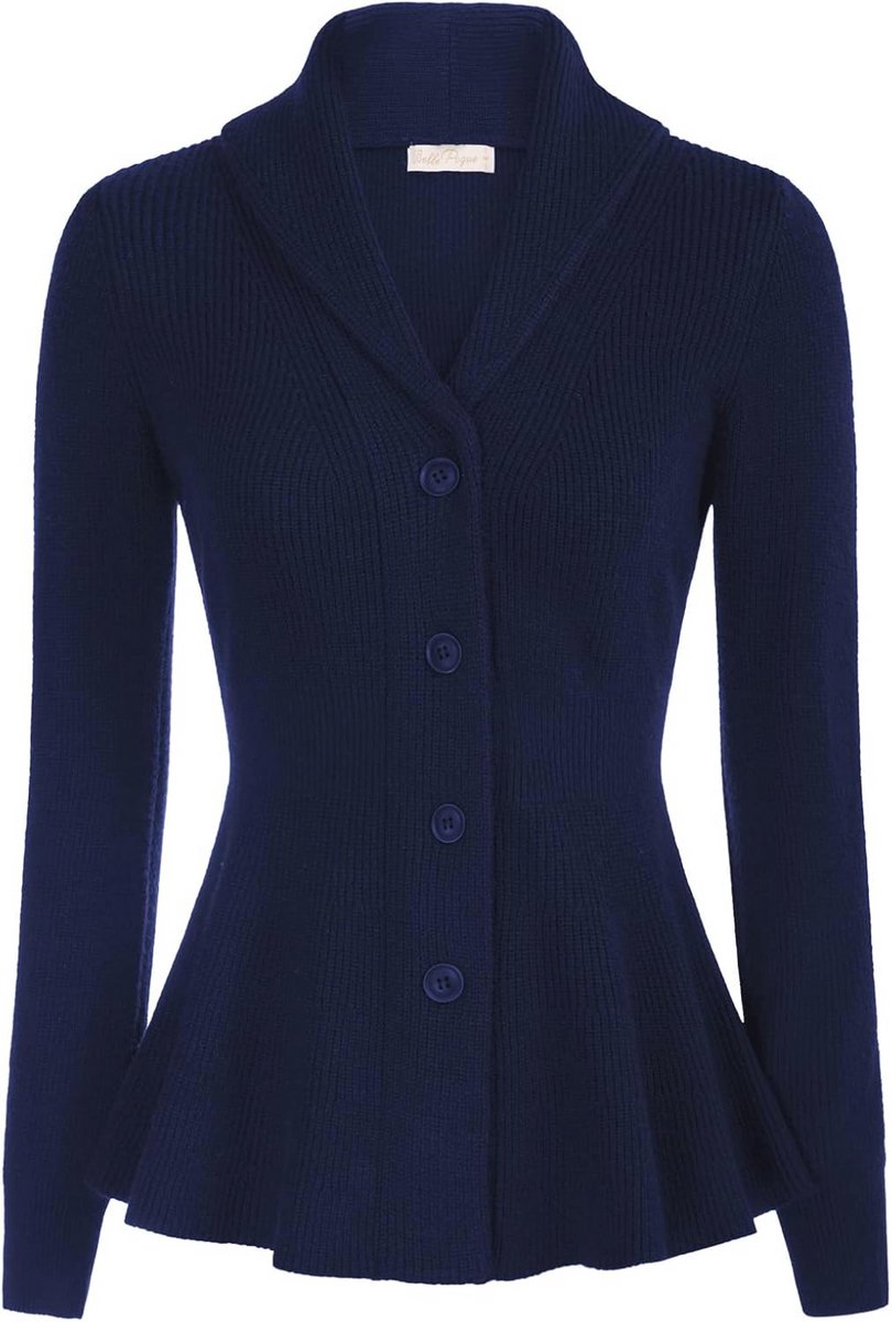 Vrouwen Casual Sjaal Revers Vest Lange Mouw Knitted Wear