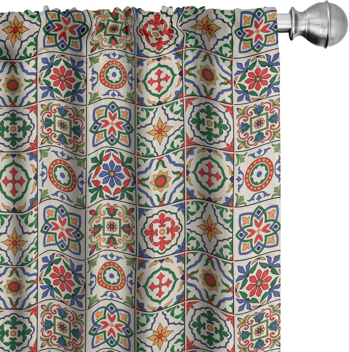 ABAKUHAUS Marokkaanse gordijnen – 2x75×245 cm – multicolor, microvezel Mehrfarbig