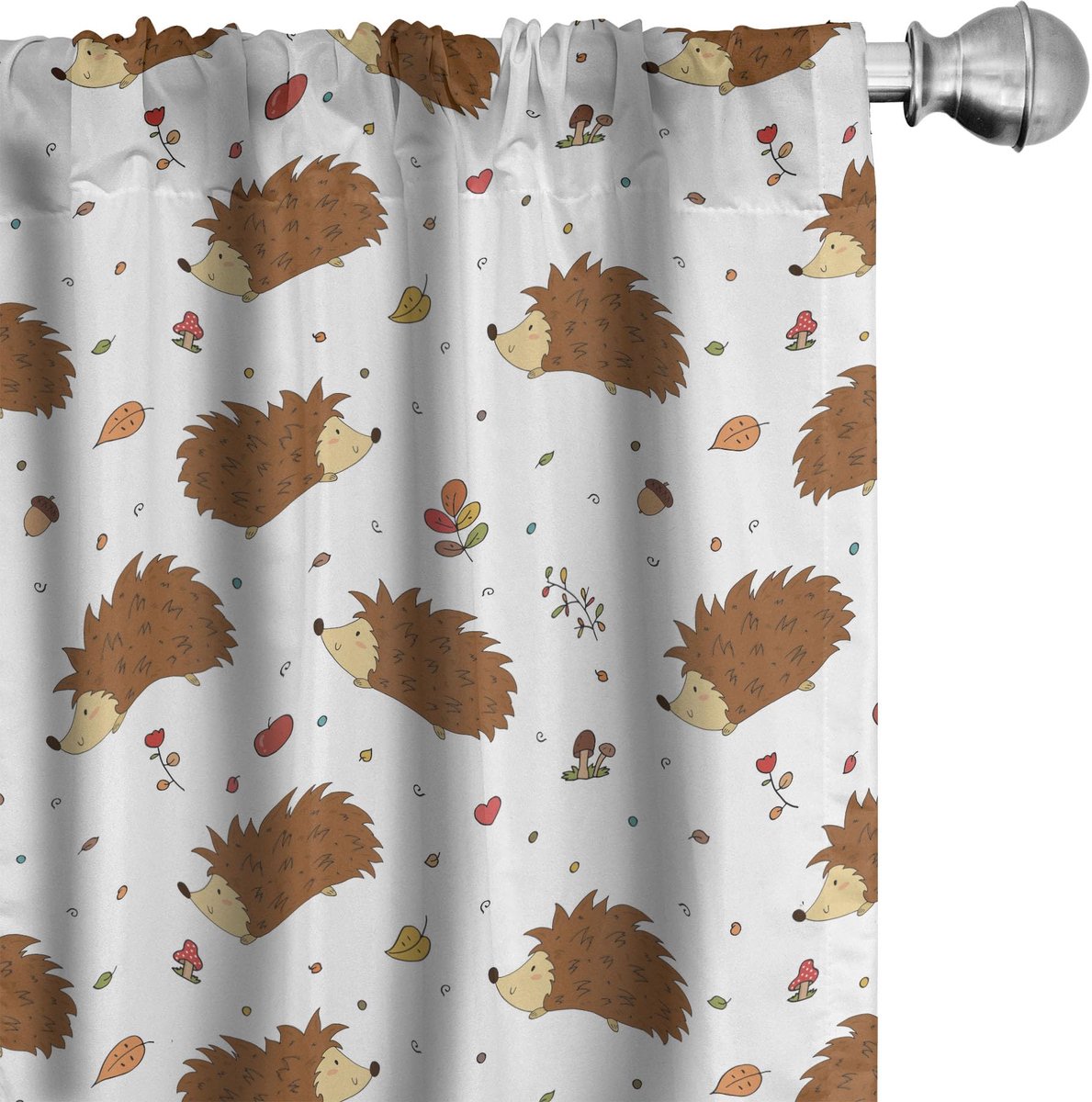 ABAKUHAUS Egel Gordijnen – 2x75x175 cm – Microvezel – Halfschaduw – Multicolor Mehrfarbig