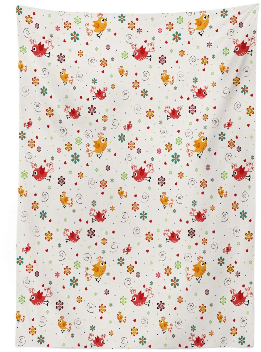ABAKUHAUS Tafelkleed – Satijn 140x200 cm – Veelkleurig – Wasbaar