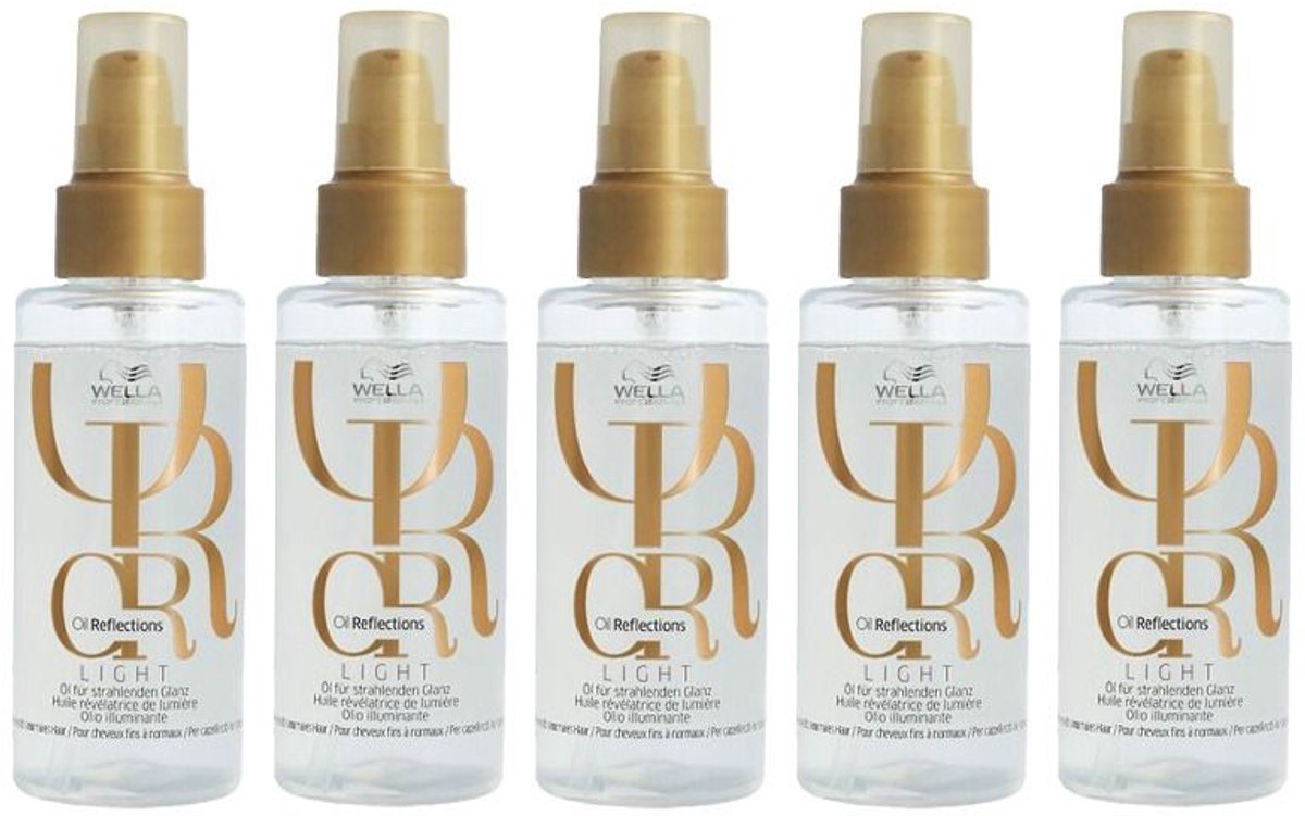5x Wella Oil Reflections Light Luminous Reflective Oil 100ml