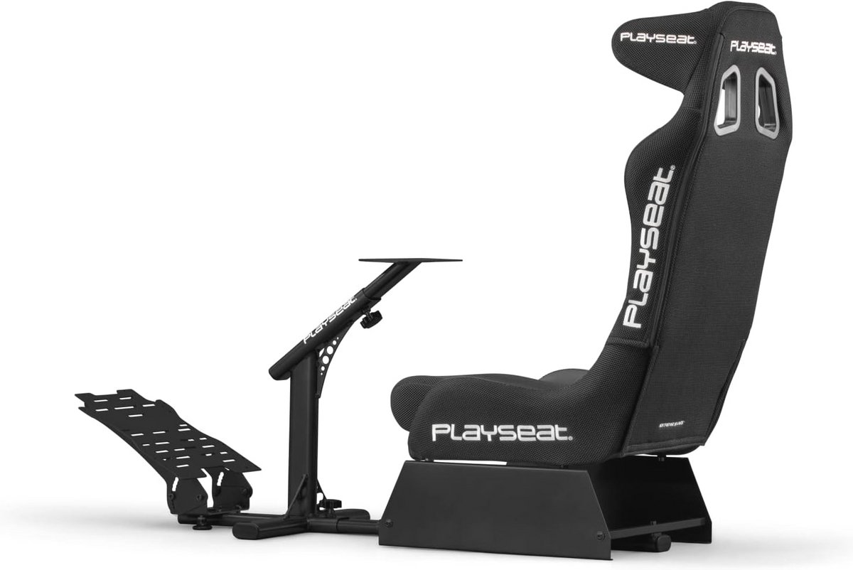 Ergonomische gaming stoel met gevoerd zitvlak - zwart