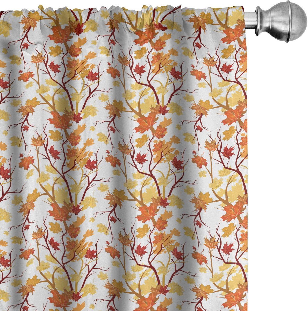 ABAKUHAUS herfstgordijnen – 2x 75×225 cm – microvezel, halfdonker, geel-oranje