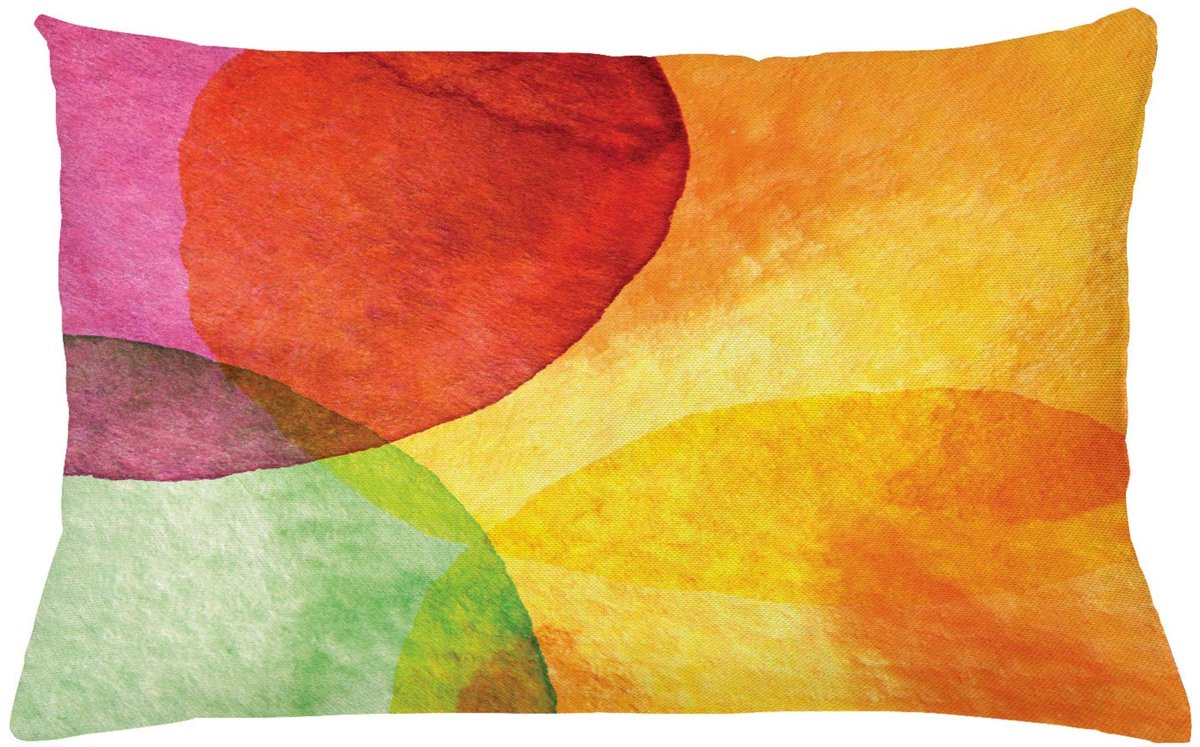 ABAKUHAUS Abstrakt Kussenhoes – Dubbelzijdig bedrukt – 65×40 cm Oranje