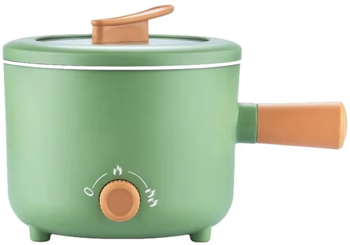 Mini Soepmaker/Hotpot 1L Elektrisch – Soupmaker 500W + houten spatel - groen