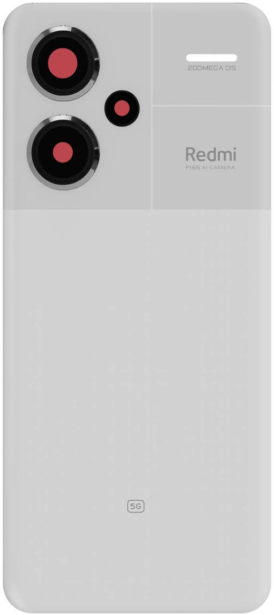 Xiaomi, Achterscherm voor Xiaomi Redmi Note 13 Pro Plus Original Service Pack, Wit
