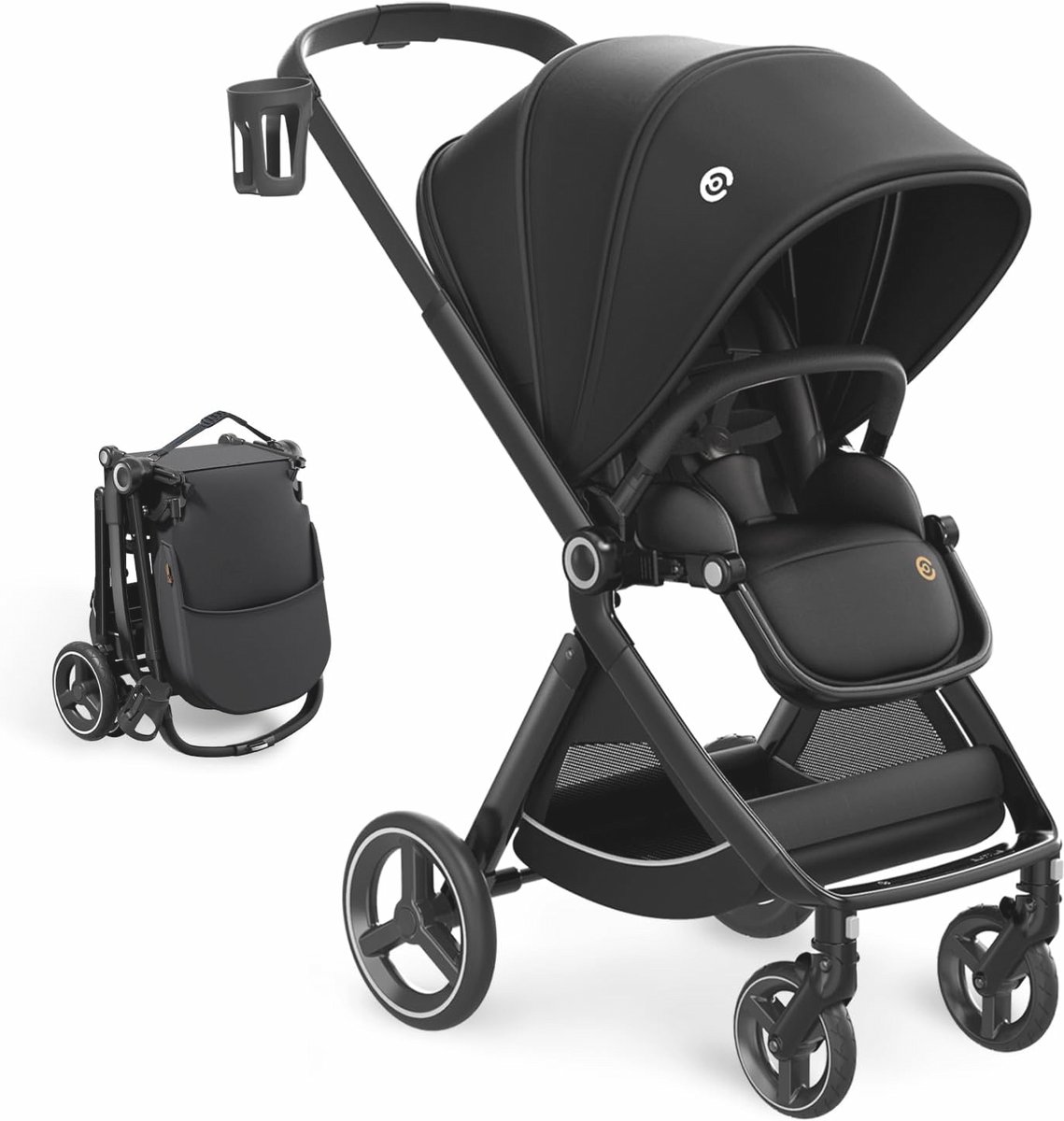 Opvouwbare Kinderwagen met Omkeerbaar Zitje en Ligfunctie - Geschikt voor Baby's van 0 tot 3 Jaar